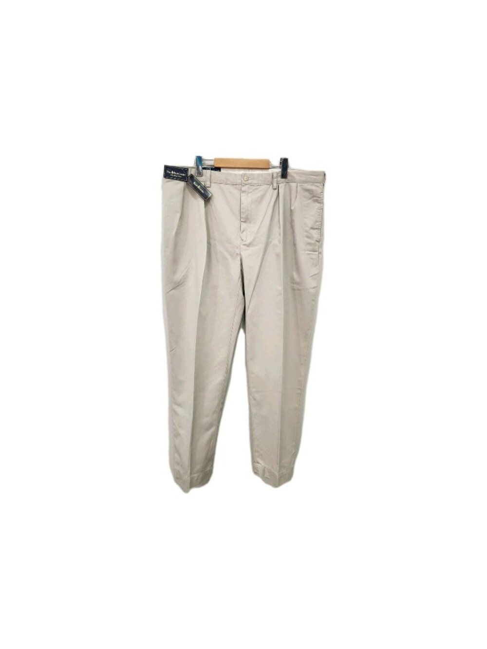 New Polo Ralph Lauren The Ethan Pant Beige Pleated 100% Cotton Casual Mens 40x32